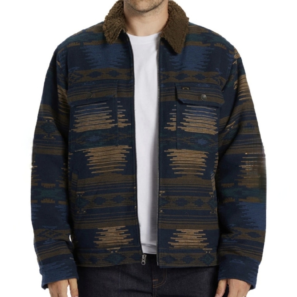 BILLABONG BARLOW SHERPA JACKET NAVY